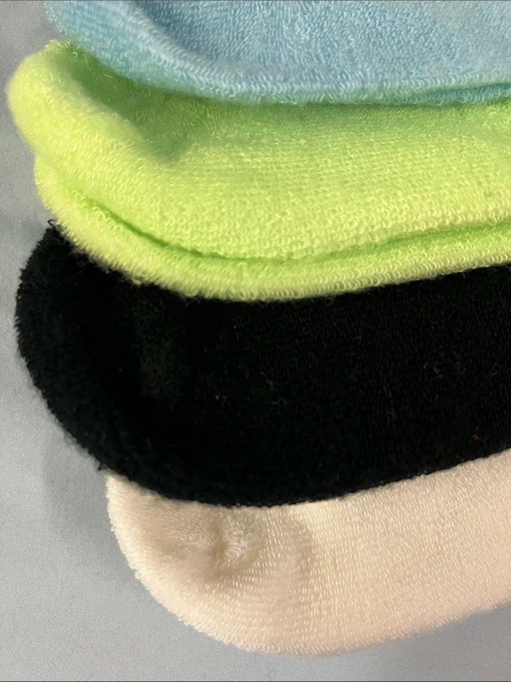 Vintage Colorful Terry Cloth Outside No-Show Sock 7pc Set - Assorted Brights